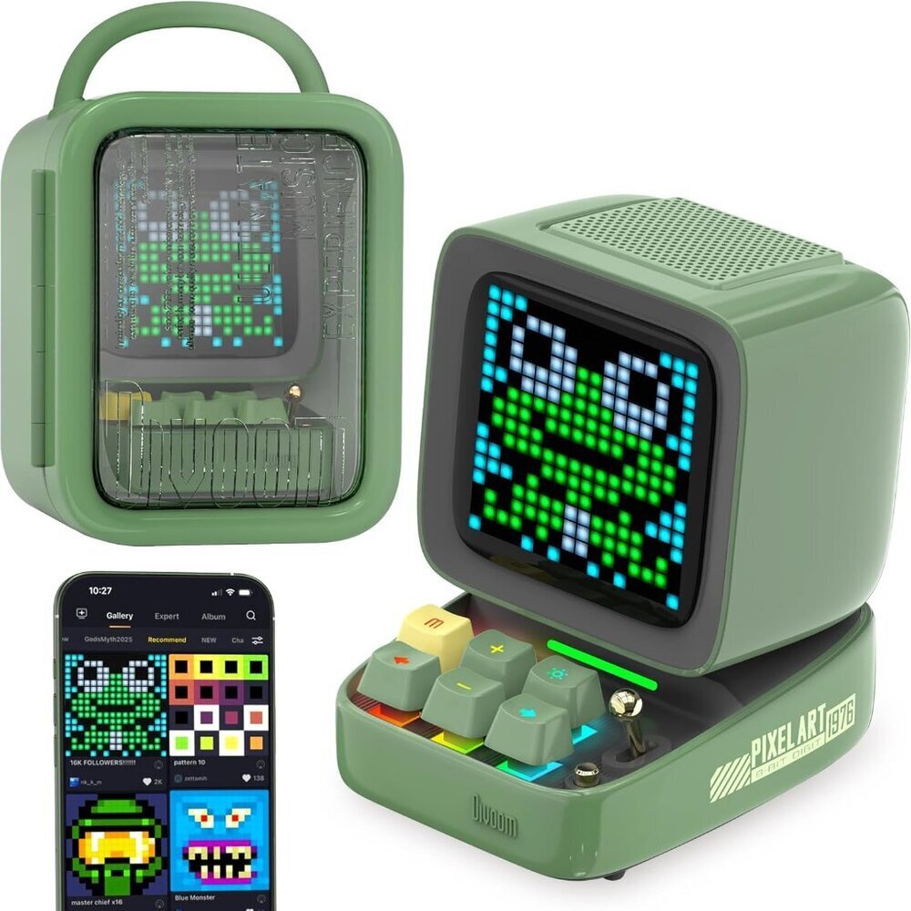 Ditoo Programmable Pixel Art LED-Bluetooth-Speaker Showing-Clock Emoji DIY Desig